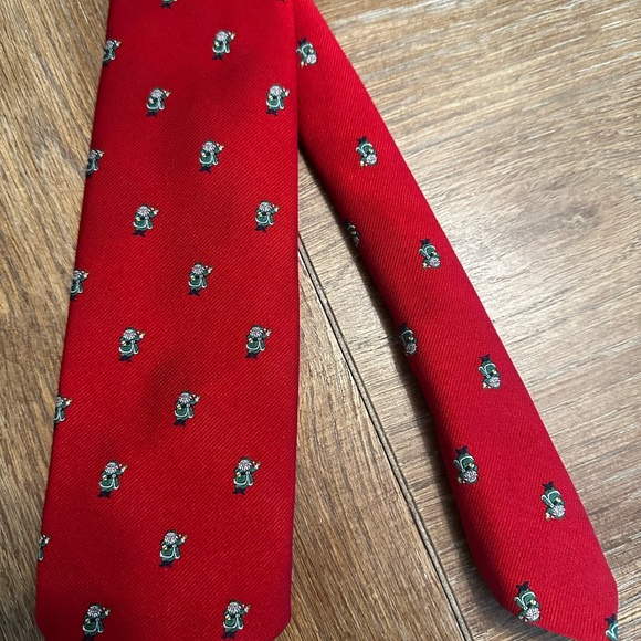 Vintage Robert Talbott For Cravate Red Santa Silk Tie - Picture 2 of 9